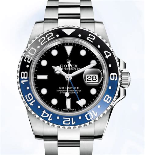 rolex gmt master ii black blue bezel